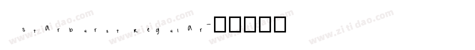 Starburst Regular字体转换